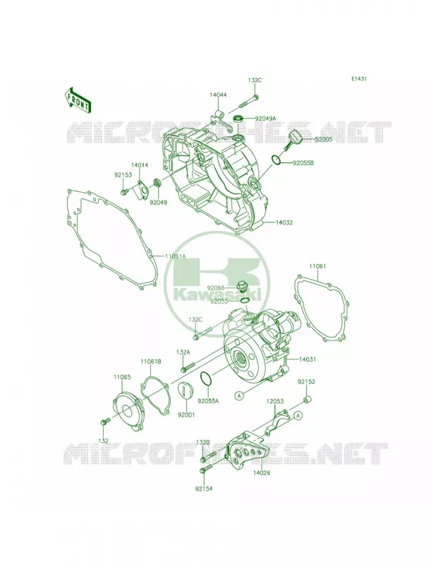 Engine Covers Kawasaki MOTOS 140 2015 KLX140  KLX140AFF