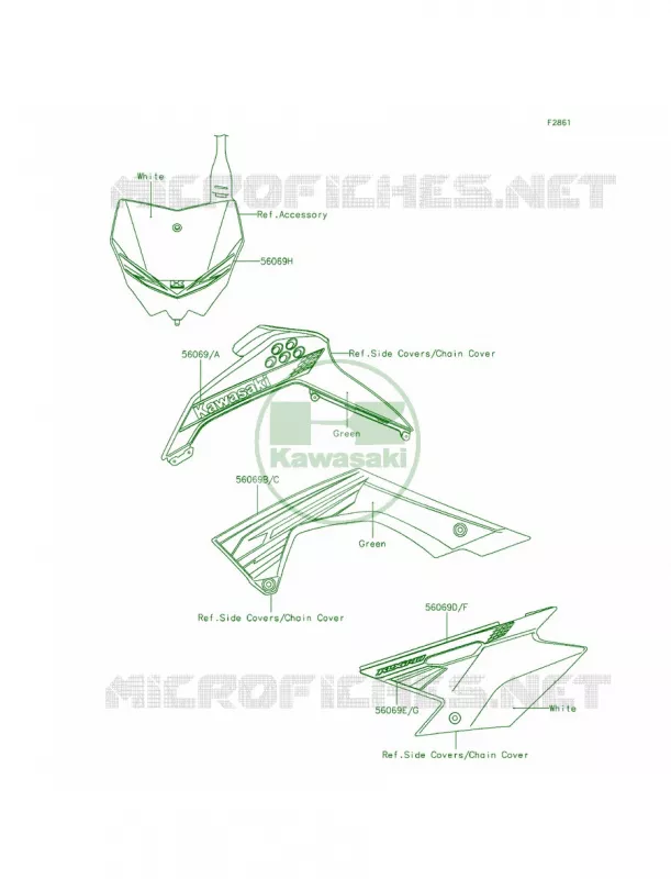 DecalsACF Kawasaki MOTOS 140 2013 KLX140  KLX140ADF