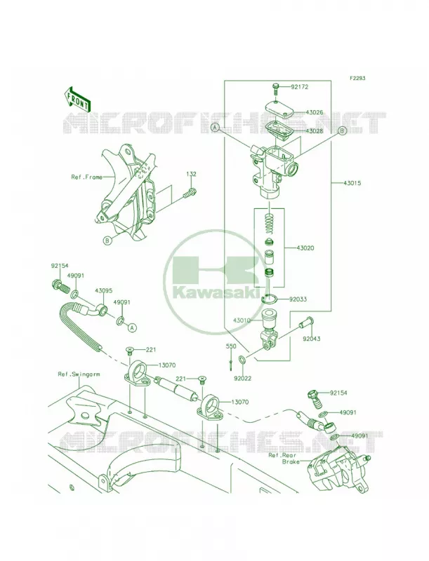 Rear Master Cylinder Kawasaki MOTOS 140 2013 KLX140  KLX140ADF