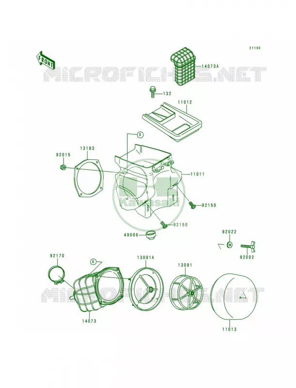 Air Cleaner Kawasaki MOTOS 200 1994 KDX200  KDX200-E6