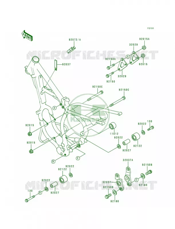 Frame Fitting Kawasaki MOTOS 200 1994 KDX200  KDX200-E6