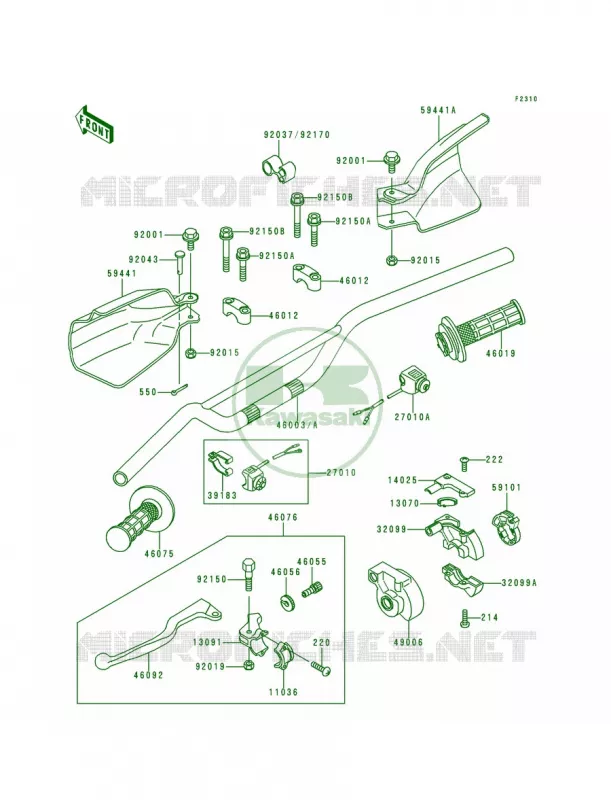 Handlebar Kawasaki MOTOS 200 1994 KDX200  KDX200-E6