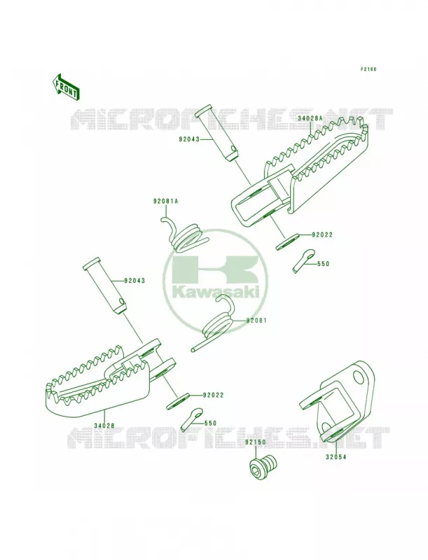 Step Kawasaki MOTOS 200 1994 KDX200  KDX200-E6