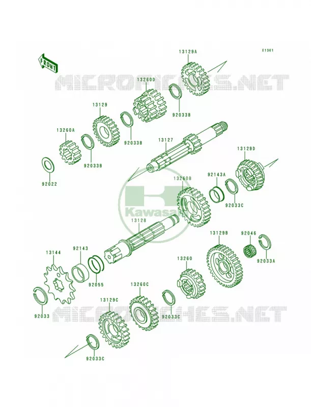 Transmission Kawasaki MOTOS 200 1994 KDX200  KDX200-E6