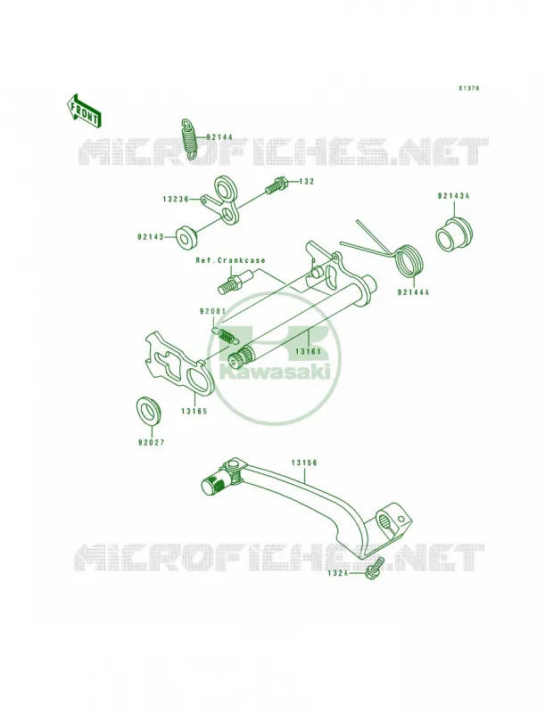 Gear Change Mechanism Kawasaki MOTOS 250 1994 KDX250  KDX250-D4
