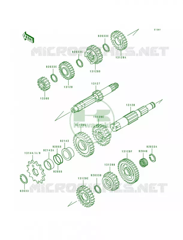 Transmission Kawasaki MOTOS 250 1994 KDX250  KDX250-D4
