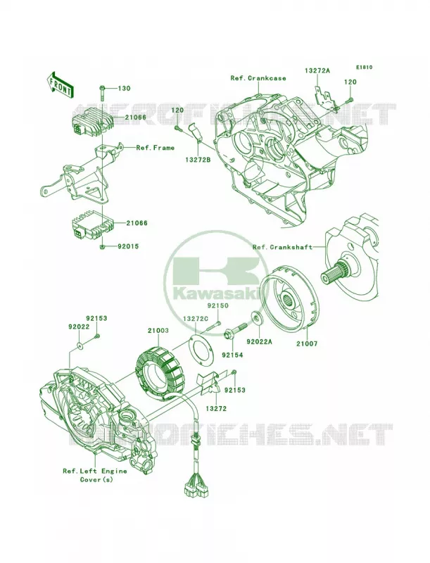 Generator Kawasaki MOTOS 1700 2009 Vulcan 1700 Voyager  VN1700A9F