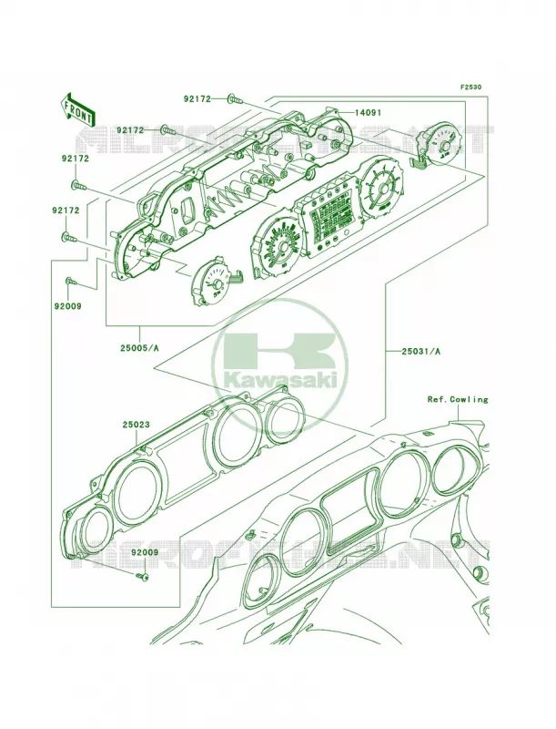 MetersB9F-BAF Kawasaki MOTOS 1700 2009 Vulcan 1700 Voyager ABS  VN1700B9F
