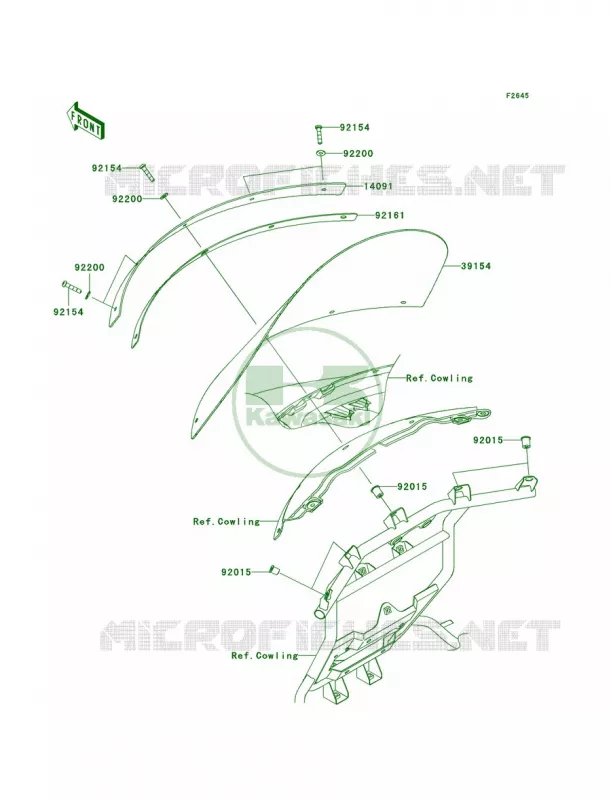 Windshield Kawasaki MOTOS 1700 2009 Vulcan 1700 Voyager ABS  VN1700B9F