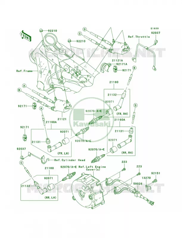 Ignition System Kawasaki MOTOS 1600 2007 Vulcan 1600 Nomad  VN1600D7F