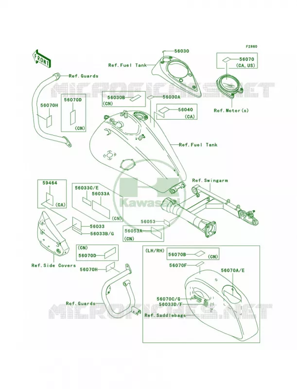Labels Kawasaki MOTOS 1600 2007 Vulcan 1600 Nomad  VN1600D7FA