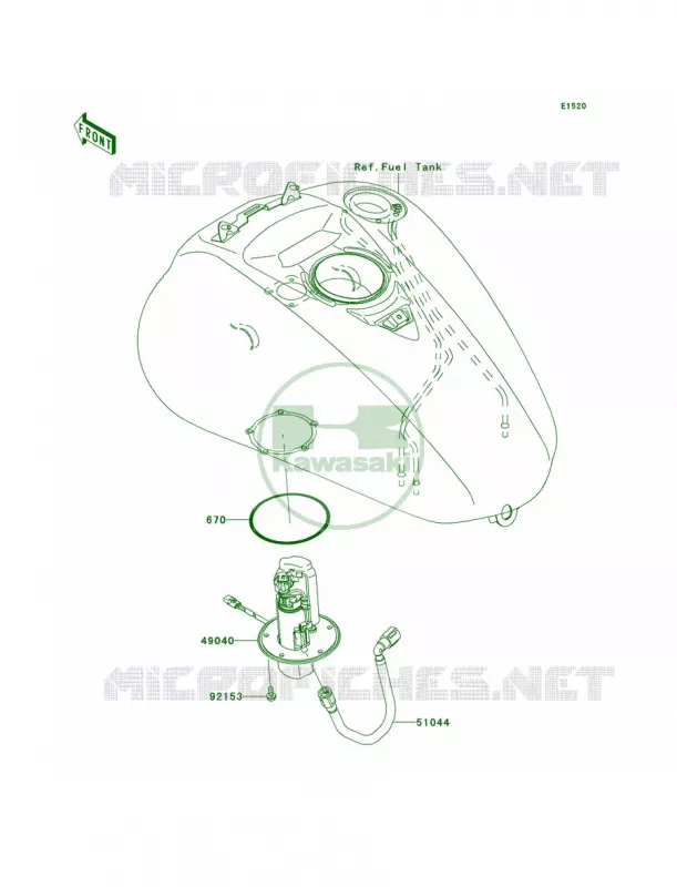 Fuel Pump Kawasaki MOTOS 2000 2007 Vulcan 2000 Classic LT  VN2000F7F