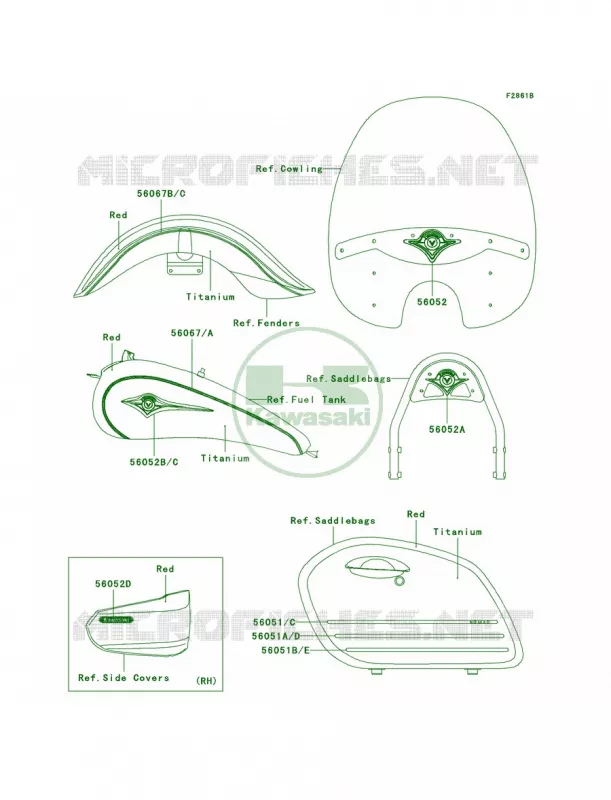 DecalsRedTitaniumD7FA Kawasaki MOTOS 1600 2006 Vulcan 1600 Nomad  VN1600D6F