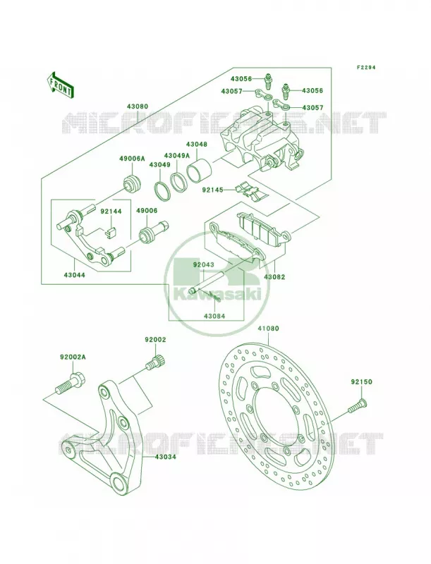 Rear Brake Kawasaki MOTOS 1500 2004 Vulcan 1500 Nomad Fi  VN1500-L5