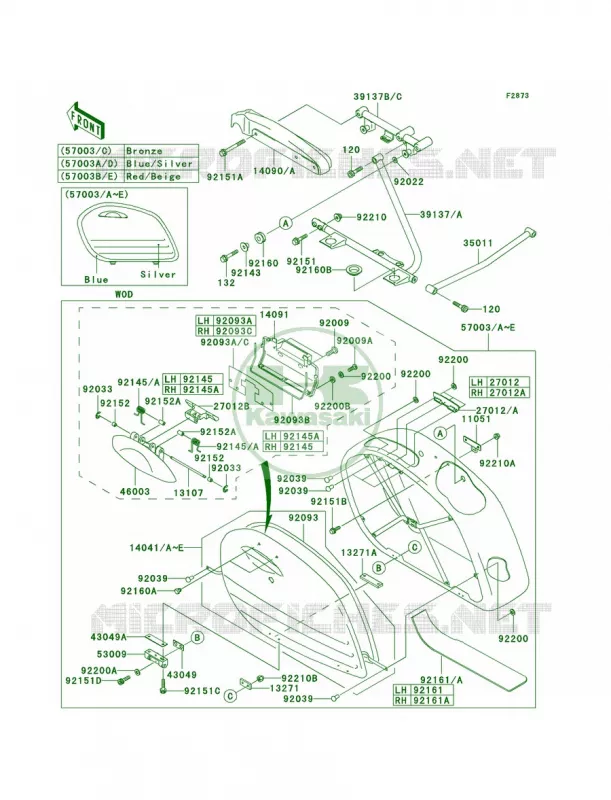 Saddlebags Kawasaki MOTOS 1500 2004 Vulcan 1500 Nomad Fi  VN1500-L5