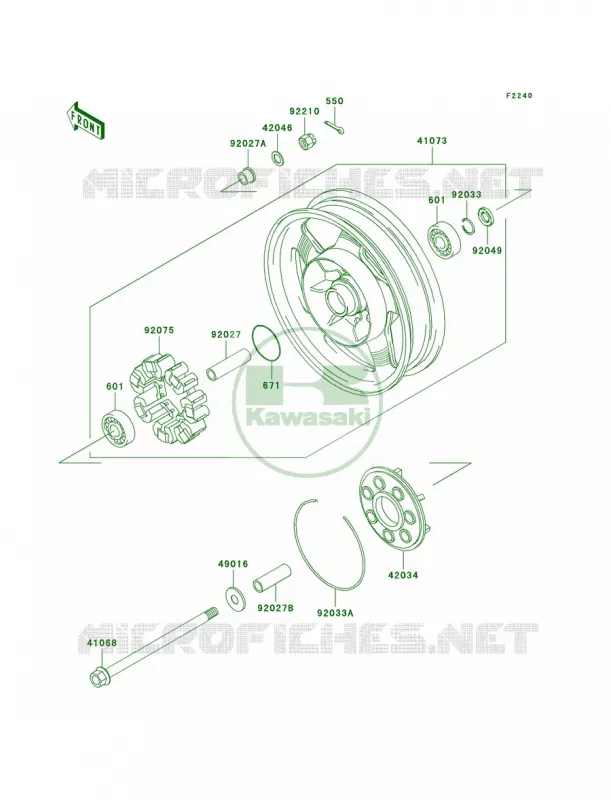 Rear WheelChain Kawasaki MOTOS 1500 2003 Vulcan 1500 Nomad Fi  VN1500-L4