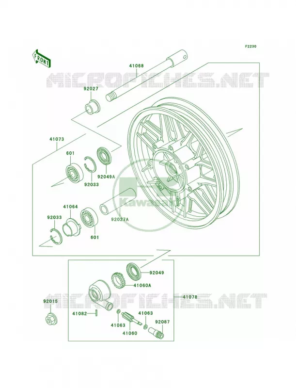 Front Wheel Kawasaki MOTOS 1200 2003 Voyager XII  ZG1200-B17