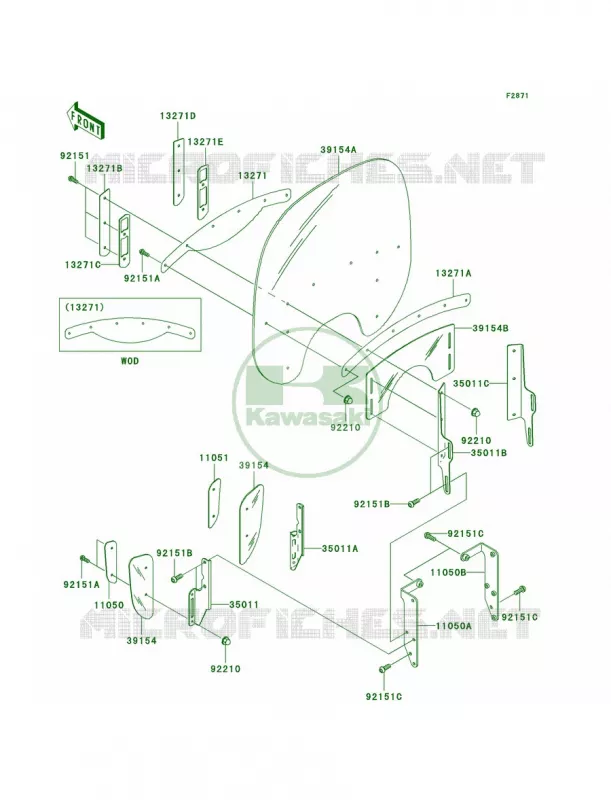 Cowling Kawasaki MOTOS 1500 2002 Vulcan 1500 Nomad Fi  VN1500-L3