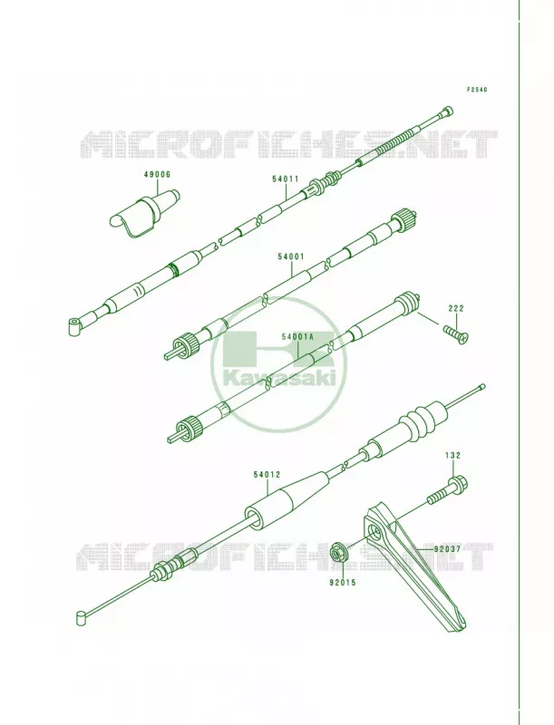 Cable Kawasaki MOTOS 200 1993 KDX200  KDX200-E5