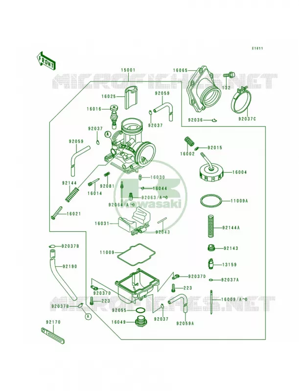 Carburetor Kawasaki MOTOS 200 1993 KDX200  KDX200-E5