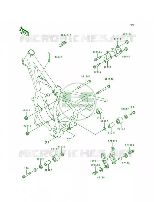Frame Fitting Kawasaki MOTOS 200 1993 KDX200  KDX200-E5