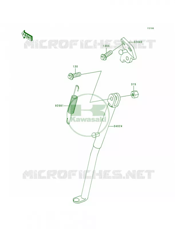 Stand Kawasaki MOTOS 200 1993 KDX200  KDX200-E5