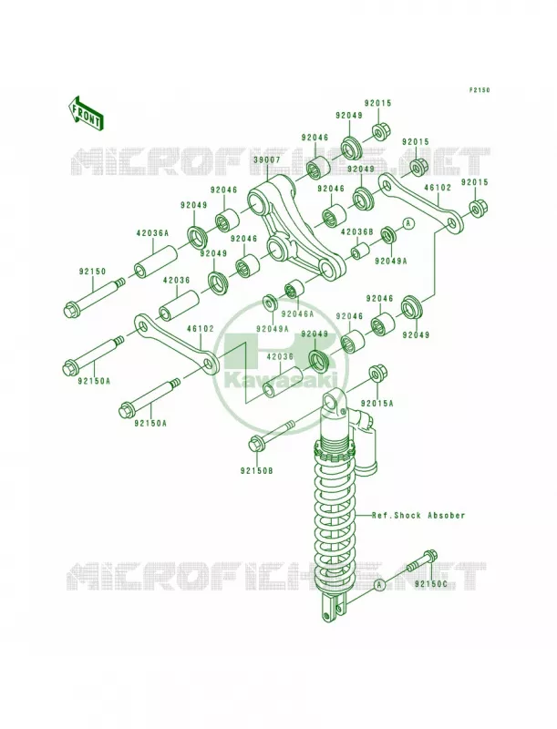 Suspension Kawasaki MOTOS 200 1993 KDX200  KDX200-E5