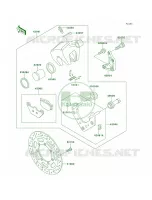 Rear BrakeVN1500 G1G1AG2A pour Kawasaki Vulcan 1500 Nomad 2001