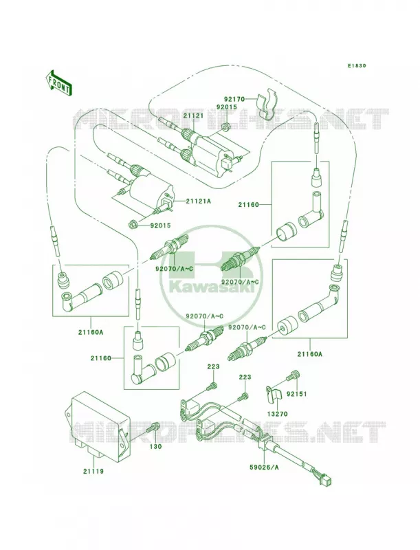 Ignition System Kawasaki MOTOS 1500 2001 Vulcan 1500 Nomad  VN1500-G3