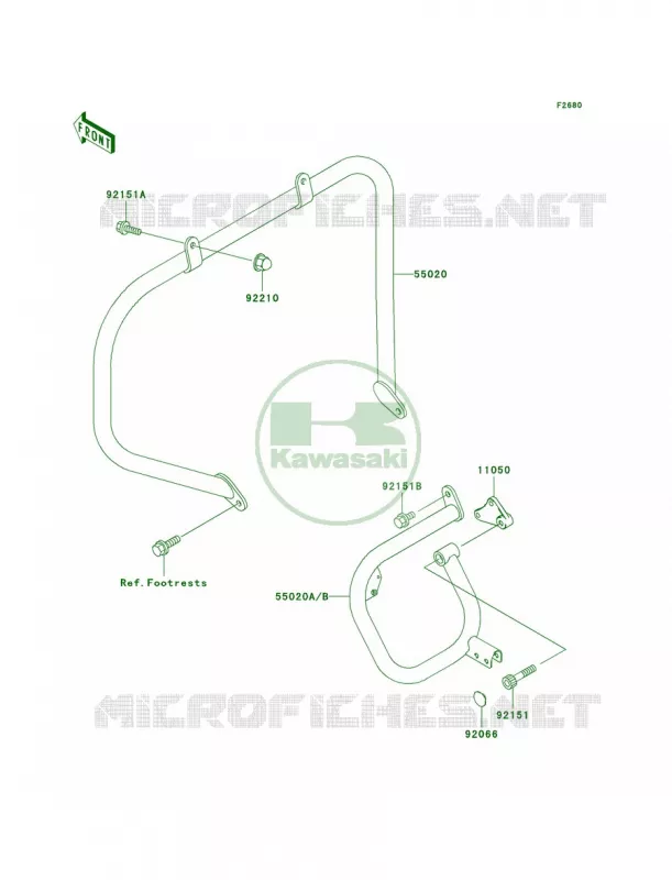 Guards Kawasaki MOTOS 1500 2001 Vulcan 1500 Nomad Fi  VN1500-L2