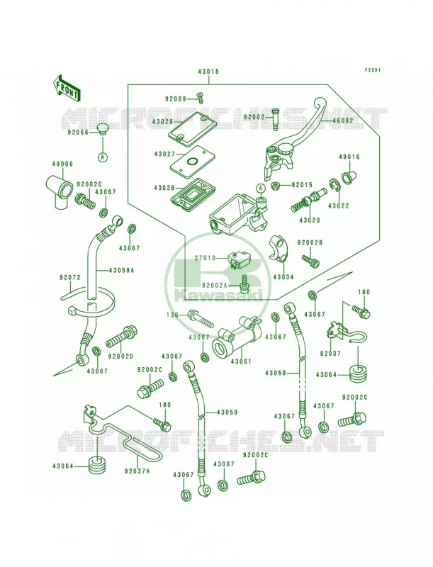 Front Master Cylinder Kawasaki MOTOS 1200 2000 Voyager XII  ZG1200-B14