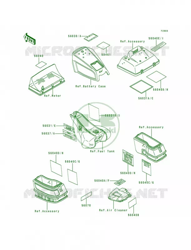 Labels Kawasaki MOTOS 1200 2000 Voyager XII  ZG1200-B14