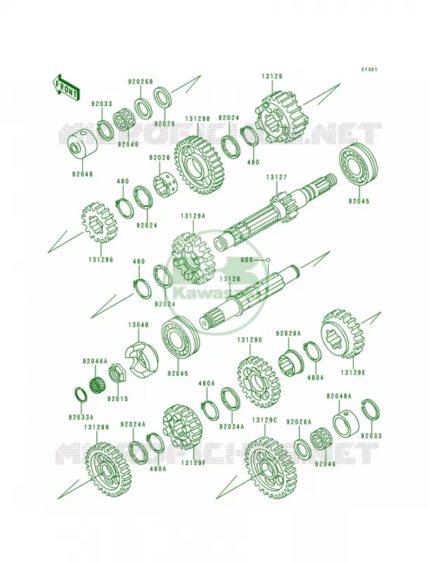 Transmission Kawasaki MOTOS 1200 2000 Voyager XII  ZG1200-B14