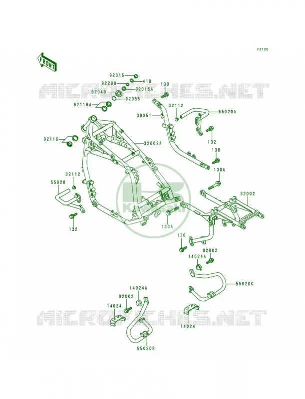 Frame Kawasaki MOTOS 1200 1996 Voyager XII  ZG1200-B10