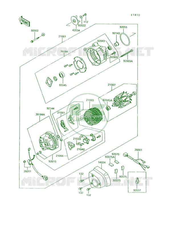 Generator Kawasaki MOTOS 1200 1994 Voyager XII  ZG1200-B8