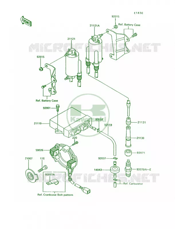 Ignition System Kawasaki MOTOS 1200 1992 Voyager XII  ZG1200-B6