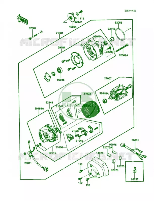 Generator Kawasaki MOTOS 1200 1991 Voyager XII  ZG1200-B5