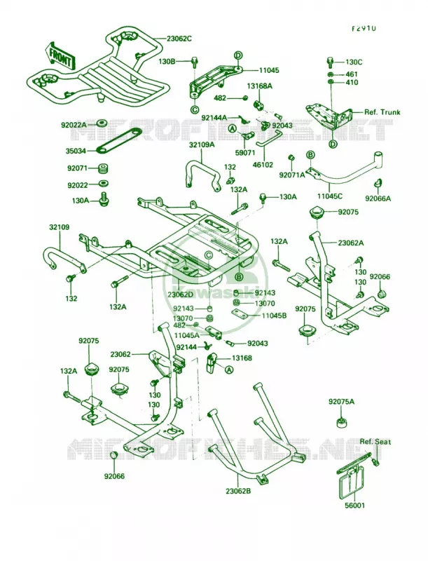AccessoryTrunk Bracket Kawasaki MOTOS 1200 1990 Voyager XII  ZG1200-B4