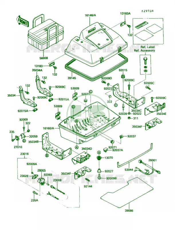AccessoryTrunk Kawasaki MOTOS 1200 1990 Voyager XII  ZG1200-B4