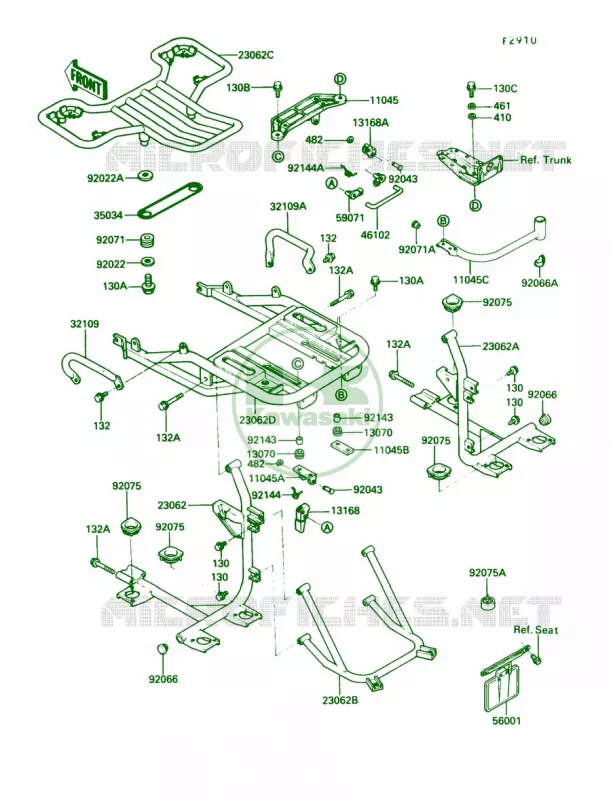 AccessoryTrunk Bracket Kawasaki MOTOS 1200 1989 Voyager XII  ZG1200-B3