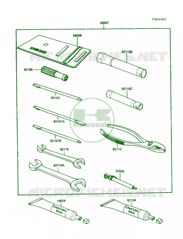 Tool Kawasaki MOTOS 1200 1989 Voyager XII  ZG1200-B3