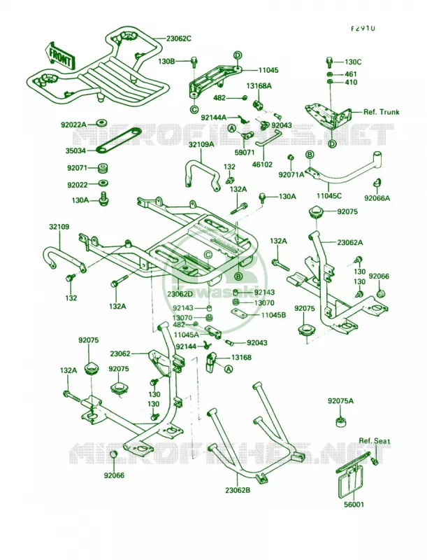 AccessoryTrunk Bracket Kawasaki MOTOS 1200 1988 Voyager XII  ZG1200-B2