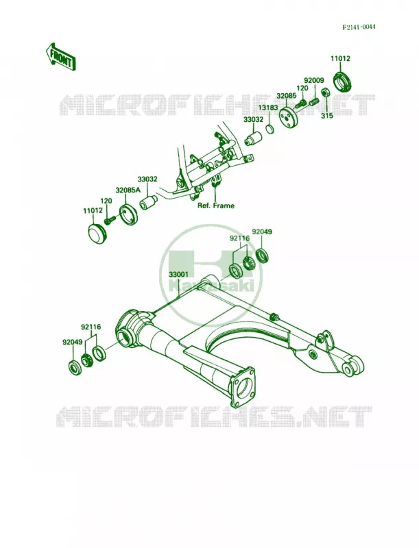 Swing Arm Kawasaki MOTOS 1200 1987 Voyager XII  ZG1200-B1
