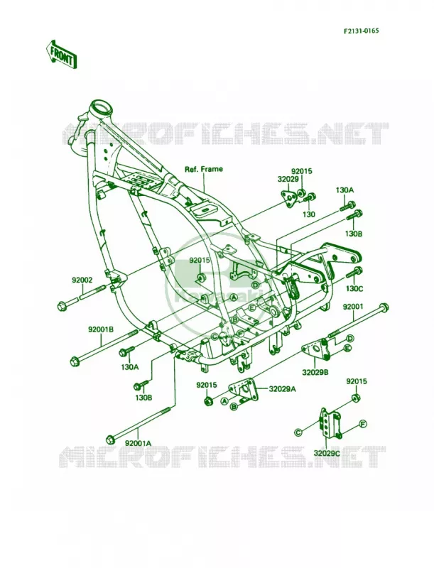 Frame Fittings Kawasaki MOTOS 1300 1987 Voyager  ZN1300-A5