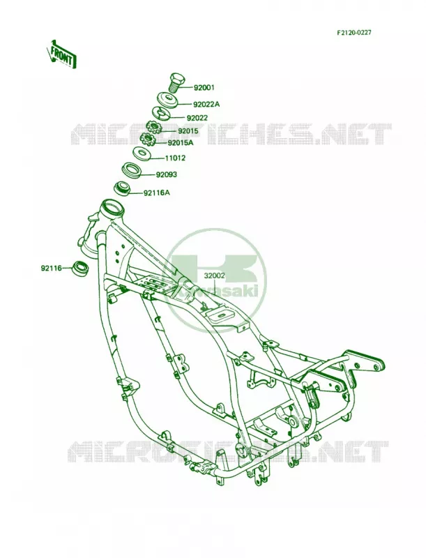 Frame Kawasaki MOTOS 1300 1987 Voyager  ZN1300-A5