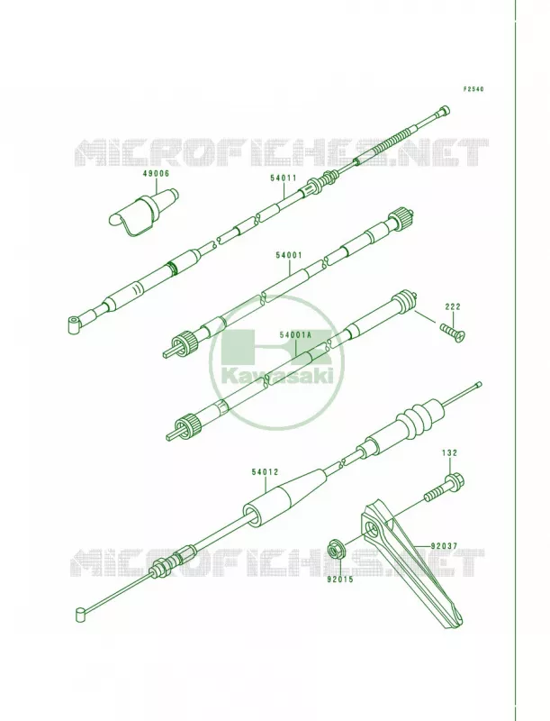 Cable Kawasaki MOTOS 200 1992 KDX200  KDX200-E4
