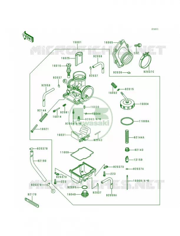 Carburetor Kawasaki MOTOS 200 1992 KDX200  KDX200-E4