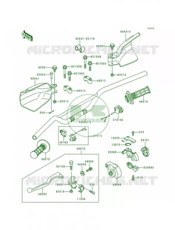 Handlebar Kawasaki MOTOS 200 1992 KDX200  KDX200-E4