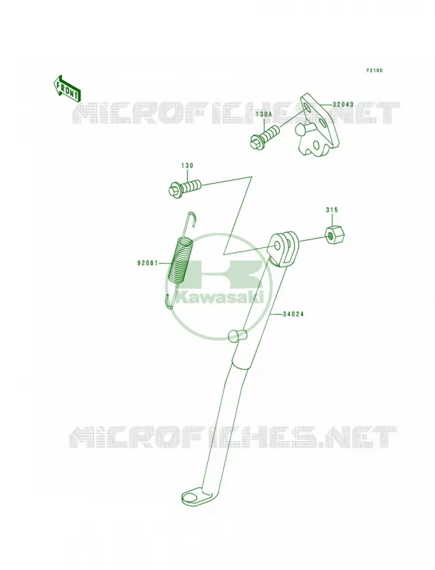 Stand Kawasaki MOTOS 200 1992 KDX200  KDX200-E4