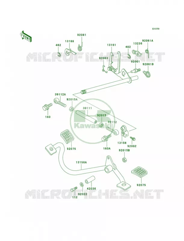 Gear Change Mechanism Kawasaki MOTOS 1000 2005 Police 1000  KZ1000-P24